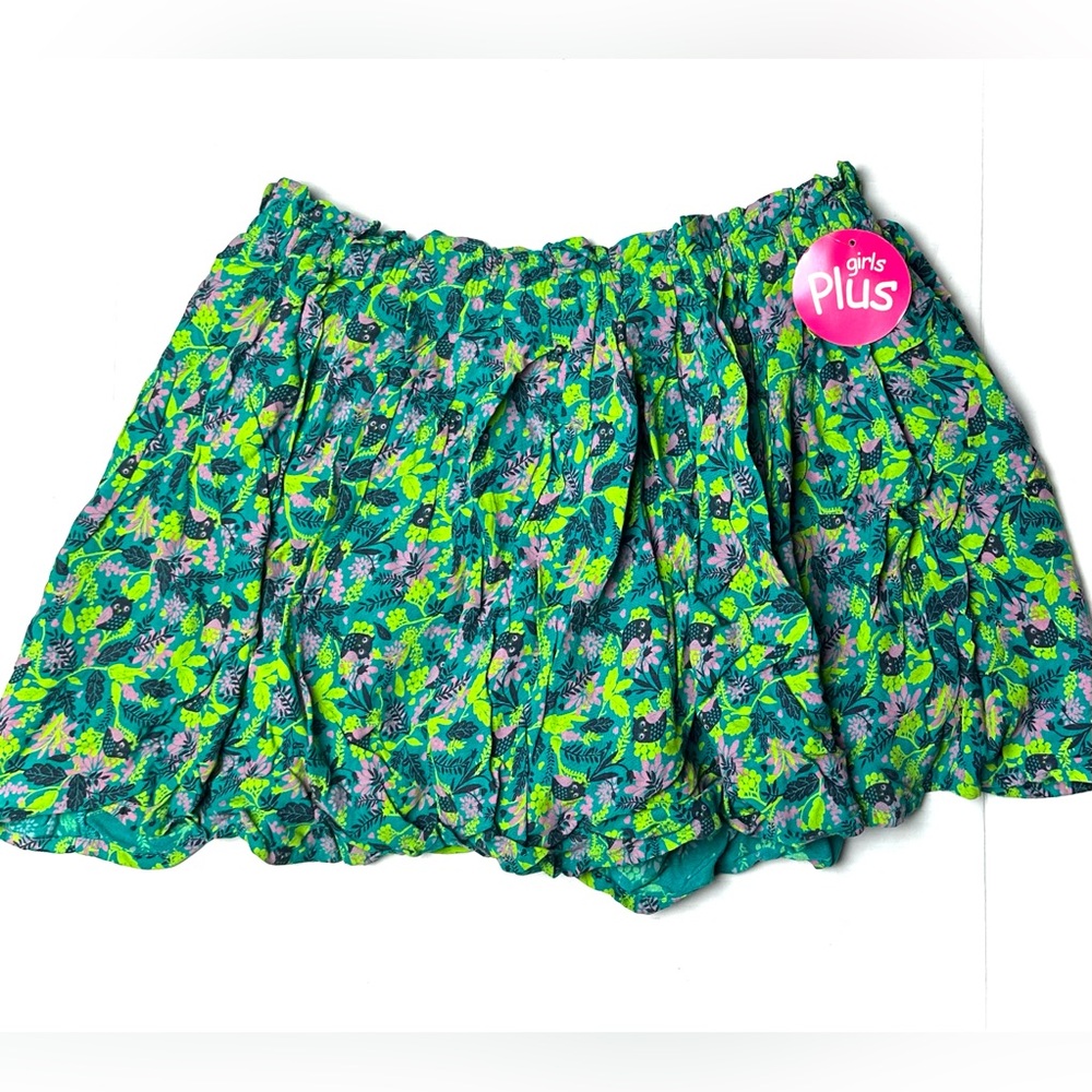 Arizona Girls Kids XL 18 1/2 Plus‎ Size Skort Owl Leaf Unique Design Vintage Y2K